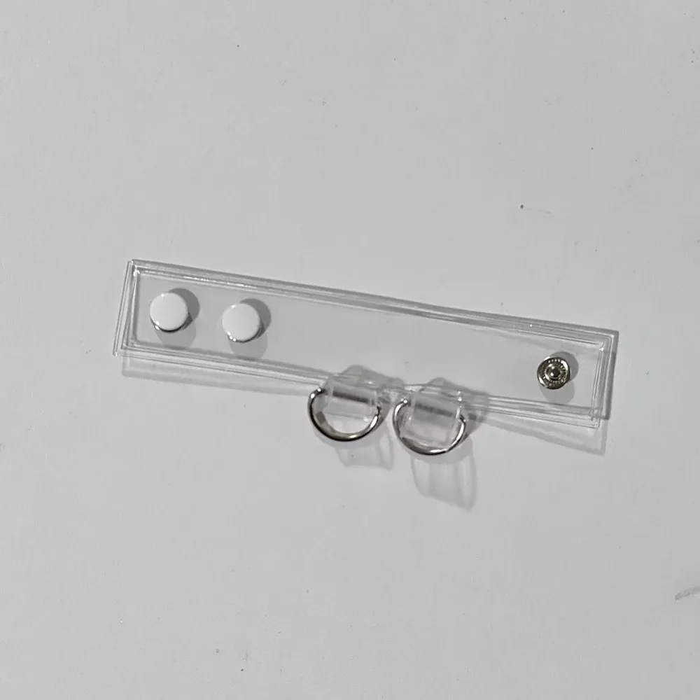 2 pièces nouvelles attaches transparentes en pvc pour sangle de sac, clips de fixation pour sac à dos