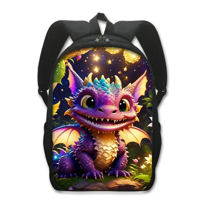 sac à dos dragon de dessin animé pour étudiants, sac à dos fantaisie avec imprimé dragon magique, sac à dos pour ordinateur portable pour femmes et hommes, sac à dos de voyage en plein air