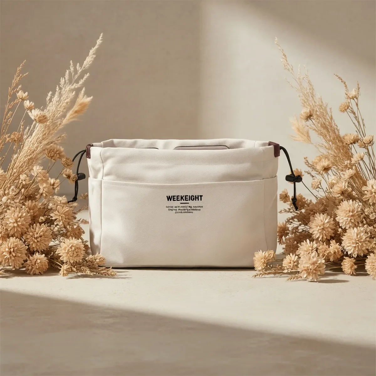Pochette de rangement multi-compartiments avec cordon de serrage, doublure de sac à main de grande capacité avec poche, pour objets personnels ZSY, 1 pièce
