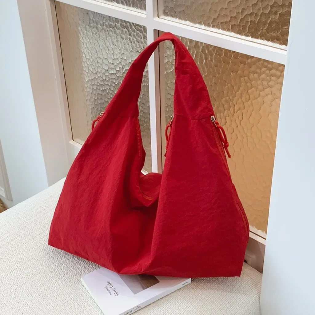 sac fourre-tout décontracté, sac à poignée supérieure, sac à bandoulière en nylon, polyvalent pour les sorties courtes, le shopping, les rendez-vous décontractés