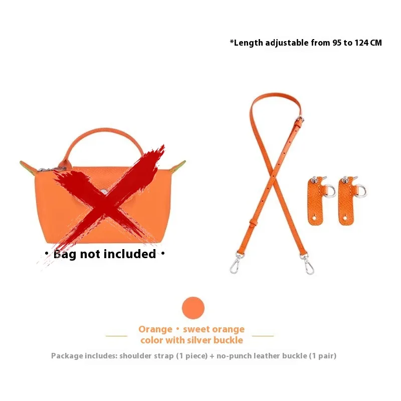 sangle de sac à bandoulière de remplacement en cuir de vache, pour mini sac longchamp mocha, poinçonnage, modification gratuite, accessoires de sac
