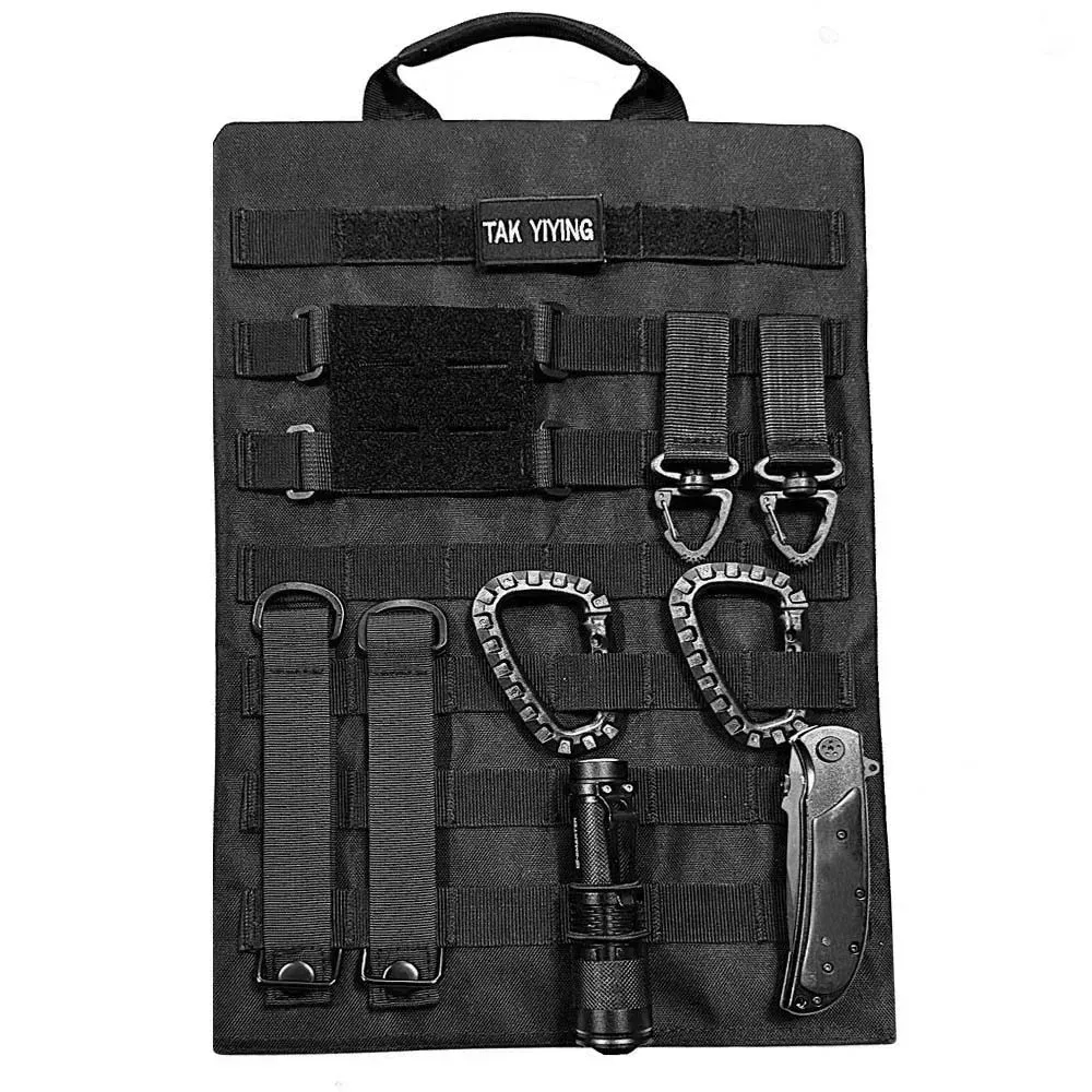 Organisateur de rangement tactique extérieur suspendu multifonctionnel, plaque d'extension réglable pour sac à dos, accessoires