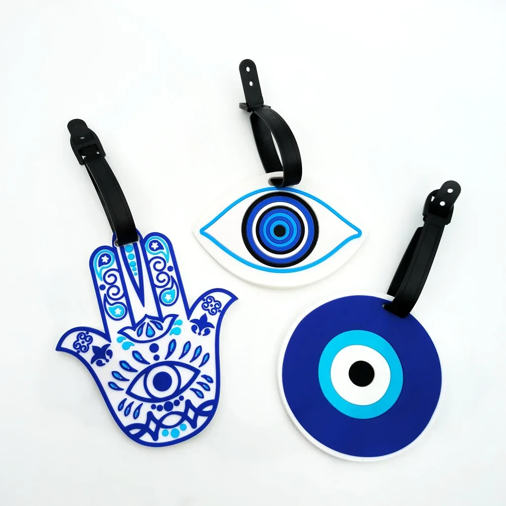 étiquettes de bagage bleues de style independence day, étiquettes suspendues, étiquettes d'identification anti-perte pour avion, essentielles pour hommes et femmes, 1 pièce/3 pièces