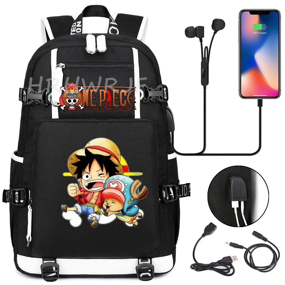 sac à dos one piece monkey d luffy, simple, grande capacité, pour le sport, les voyages, les loisirs, l'école, pour ordinateur portable, unisexe, mochila de voyage