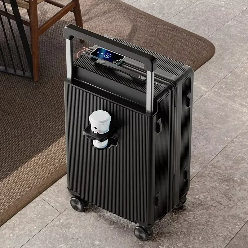 2025 nouvelle valise de voyage de grande capacité de freinage antichoc à tige large 20 "sac de verrouillage de bagage vérifié