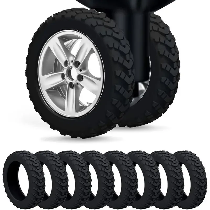 couvre-roues tpr pour bagages, 8 pièces, 2 à 2,4 pouces, housses de protection conçues spécifiquement pour les