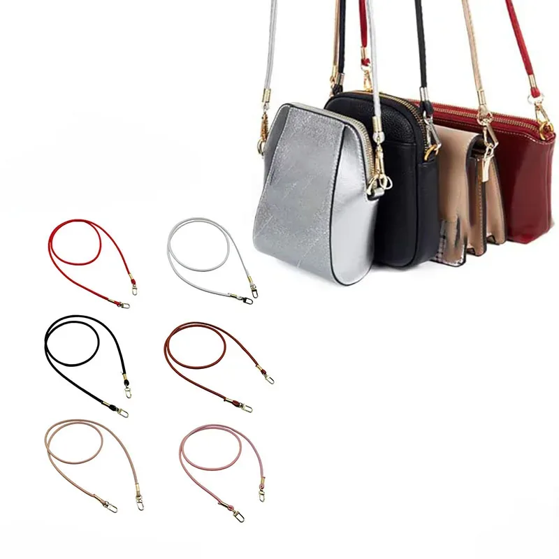 Lot de 6 accessoires de remplacement pour sac à bandoulière et portefeuille en PU, sangle remplaçable simple et polyvalente en PU avec boucle carrée et corde ronde, accessoires pour sac à bandoulière simple ou croisé, ou cordon de téléphone.
