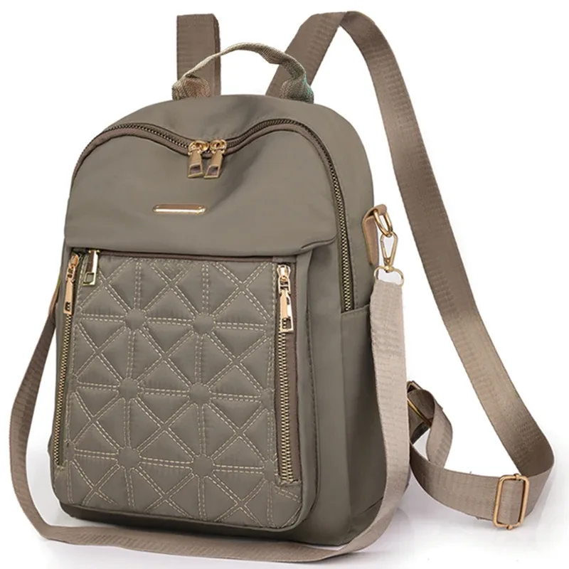 sac à dos élégant pour femme à motif gaufré, sac à dos antivol à bretelles rembourrées, adapté à l'école et aux courts voyages