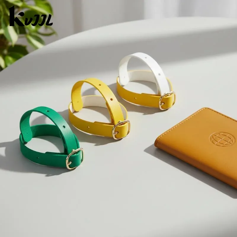 Sangles multicolores pour étiquettes de bagages en PU, boucles en alliage, étiquette de bagage étanche, ultra légère, résistante à l'usure, pour voyage d'affaires