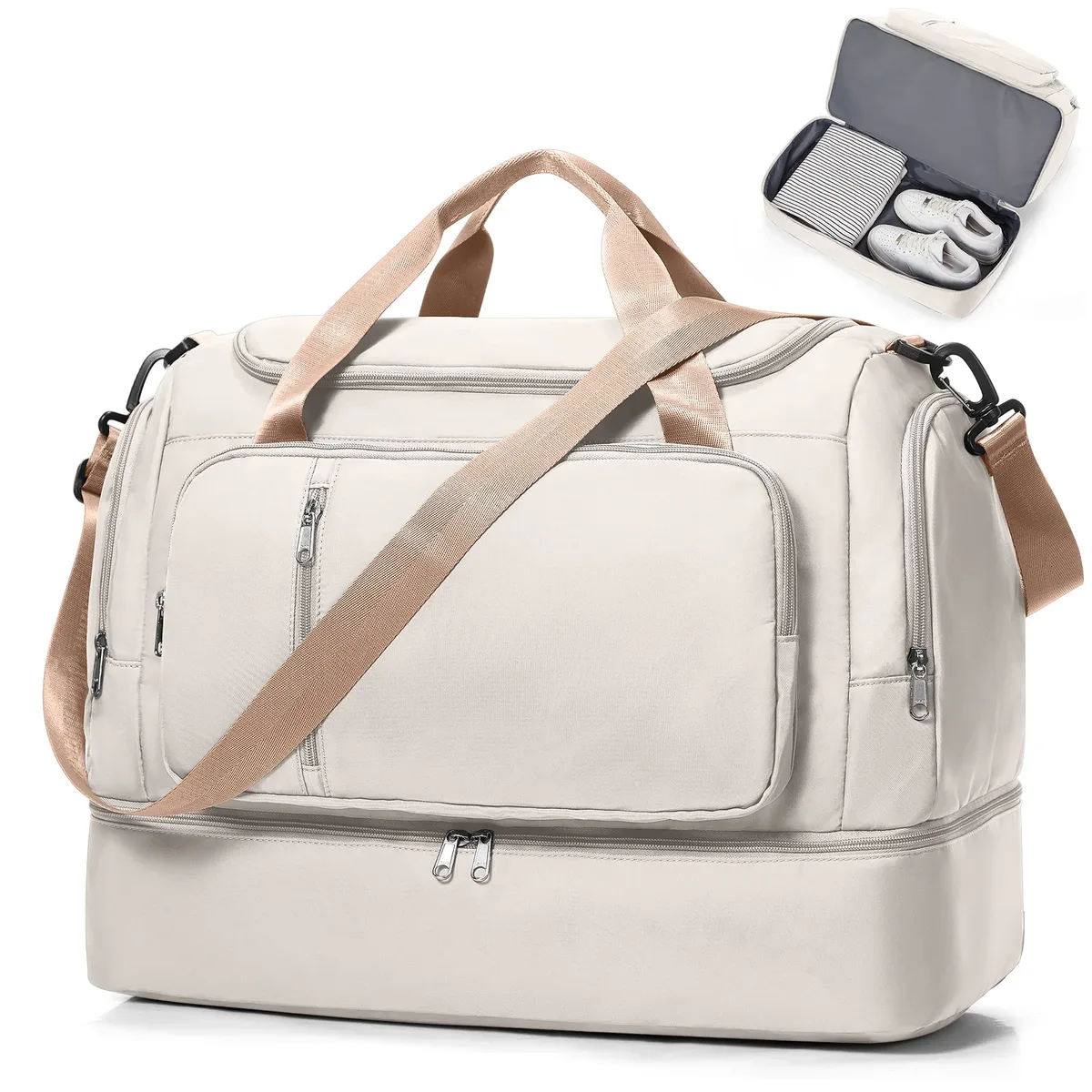sac de voyage pour femmes - sac de voyage étanche de grande capacité à plusieurs poches, sac de sport, sac de voyage pour le week-end, sac de rangement pour vêtements