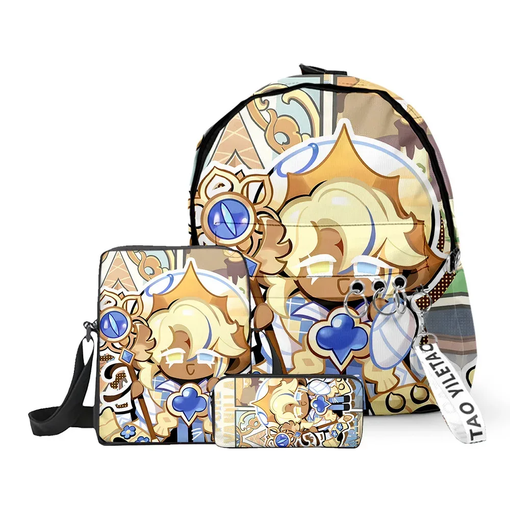 sac à dos scolaire classique amusant shadow milk en peluche avec impression 3d, lot de 3 pièces : sac à dos pour ordinateur portable, sac à bandoulière incliné et trousse à crayons