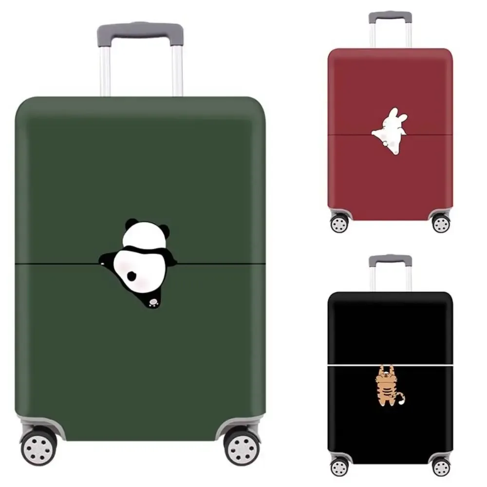 housse de protection anti-rayures pour bagages, anti-poussière, antivol, housse de valise élastique avec motif animal mignon, accessoires de voyage