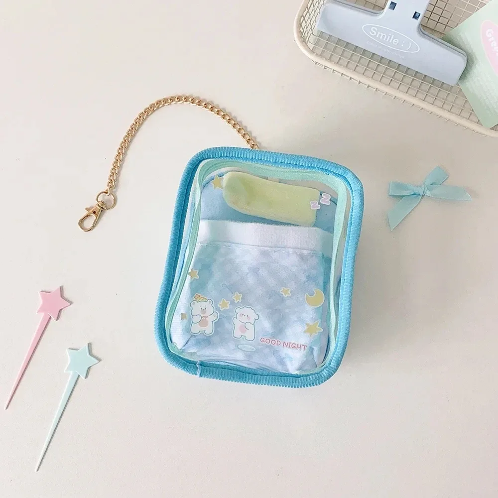 pochette de rangement transparente pour boîte mystère, boîte organisatrice épaisse pour poupées, sac de rangement pour porte-clés, sac pour poupées, porte-clés, portefeuille