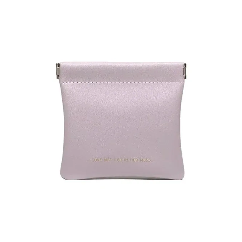 mini sac à fermeture automatique en pu, sac de rangement portable pour écouteurs, câbles de charge, portefeuille zéro, pièces de monnaie et rouges à lèvres