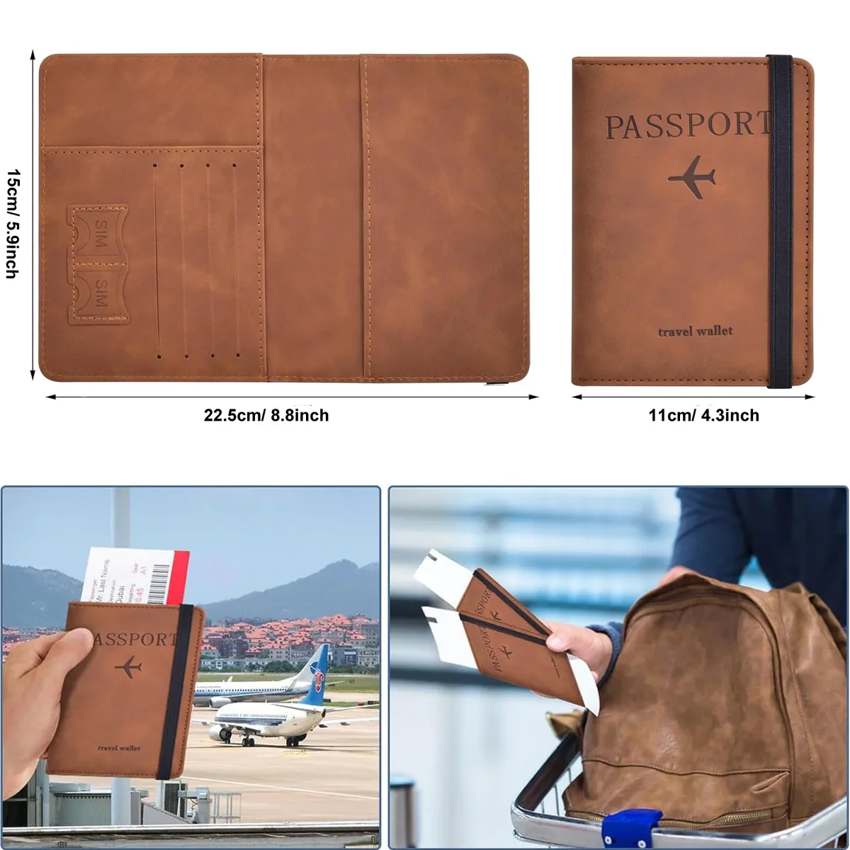 porte-passeport pour les essentiels de voyage, étui de protection pour passeport, accessoires de voyage, porte-passeport pour femmes/hommes