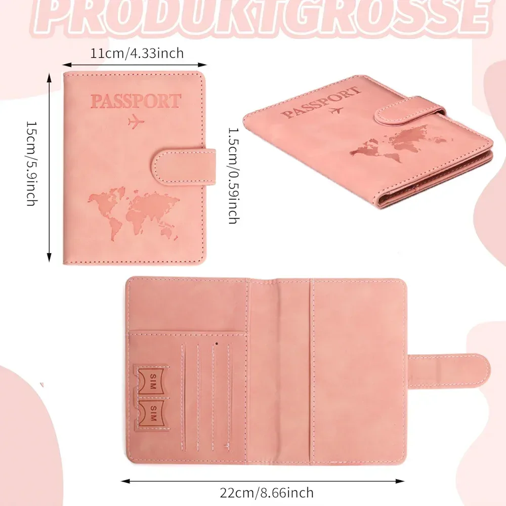 protège-passeport personnalisé avec nom pour couples, étui en cuir pu pour passeport, cartes d'identité et bancaires, accessoires de voyage, porte-passeport sur mesure, cadeau de voyage, organiseur de documents