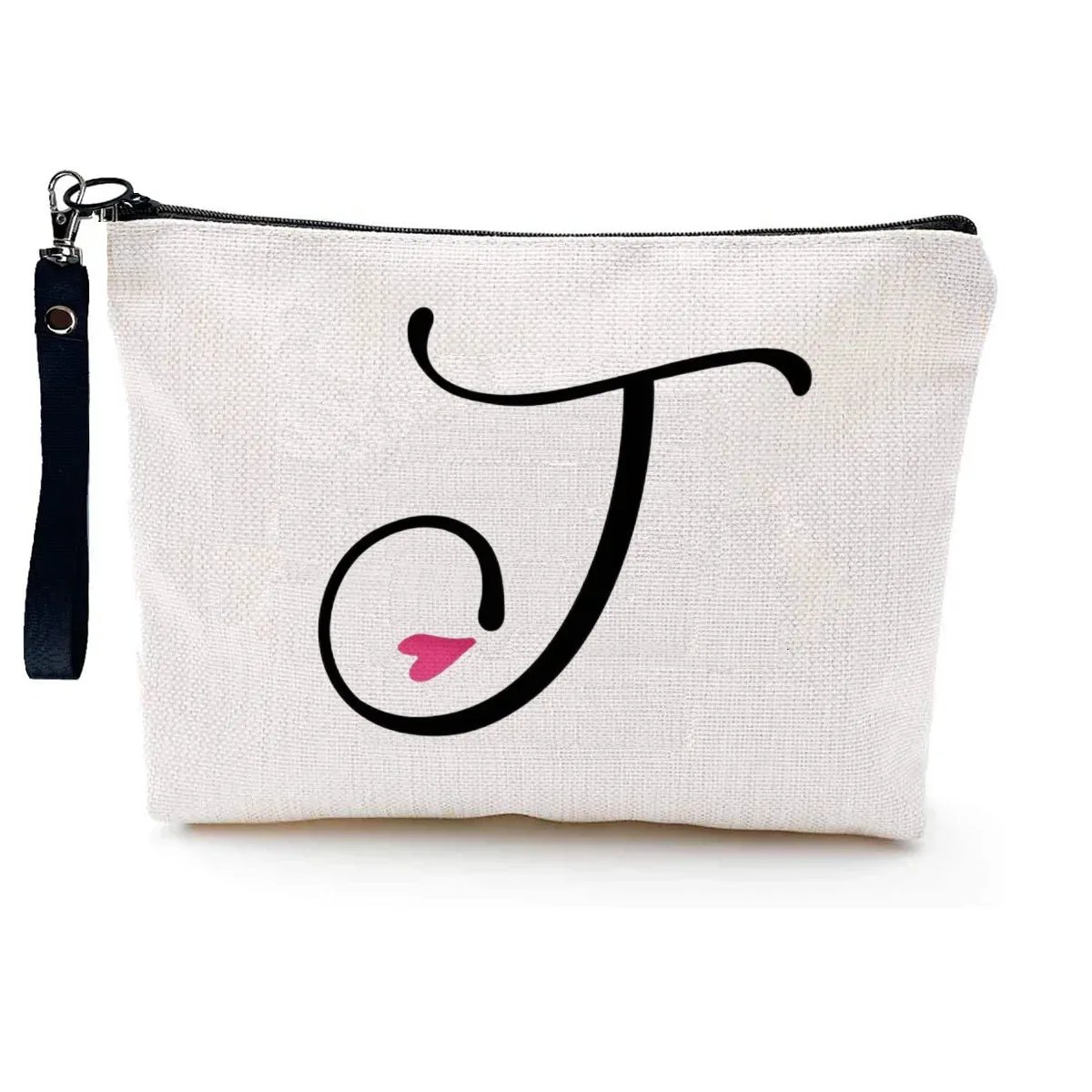trousse de maquillage vierge par sublimation, sacs à cosmétiques en polyester avec bracelet, sacs de rangement pour lunettes de soleil, protection solaire pour logo personnalisé
