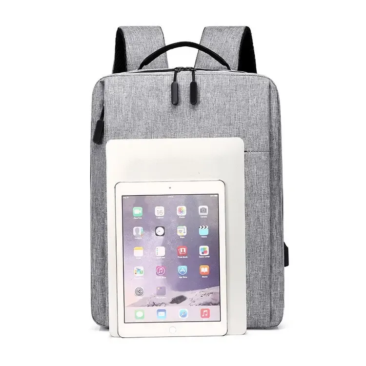 sac à dos pour ordinateur portable, mode européenne et américaine, sac à dos de grande capacité pour les affaires et les loisirs, sac à dos simple de couleur unie pour les trajets quotidiens.