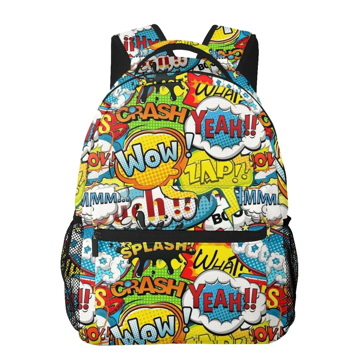 sac à dos de voyage imprimé pop art unisexe, collection de bandes dessinées américaines, sacs à dos pour ordinateur portable de grande capacité, cartable scolaire pour adolescents