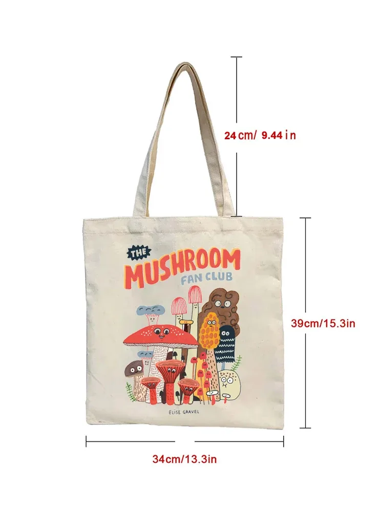 sac fourre-tout à motif vintage, 1 pièce, sac de shopping mignon, sac de transport, sac à bandoulière en toile décontracté, sac à main et sac cadeau de shopping