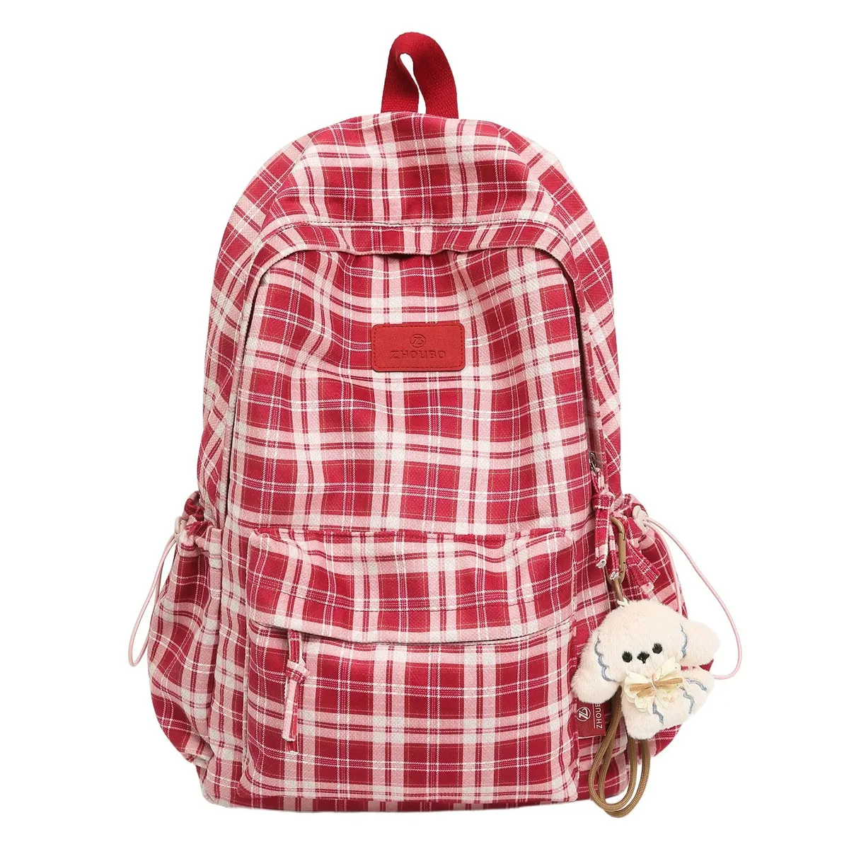 sac à dos rétro britannique à carreaux grande capacité pour filles, lycéennes, étudiantes, sac à bandoulière en nylon pour femmes