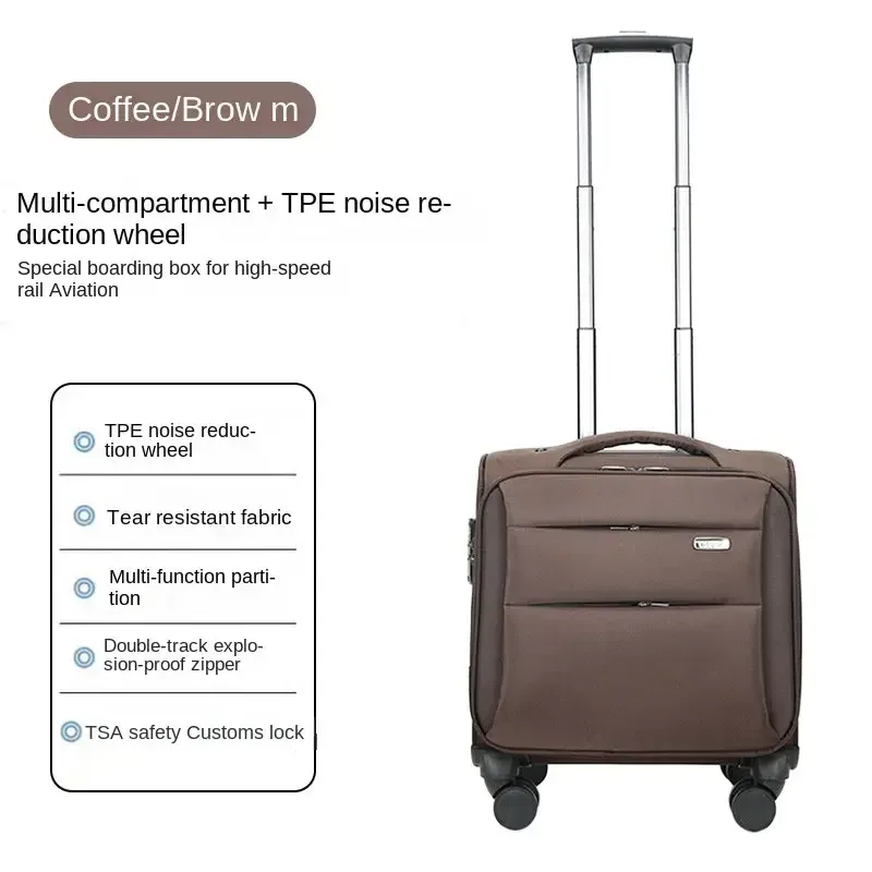 12-20 pouces mini valise grande capacité bagage roulant tissu oxford étanche embarquement voyage d'affaires chariot valise 캐