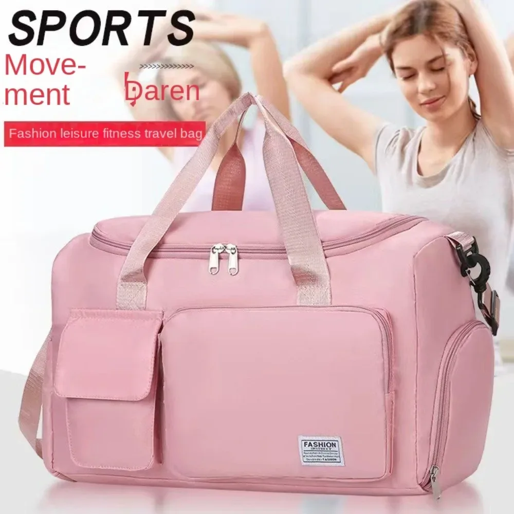 sac de voyage oxford pliable multifonctionnel en nylon, sac de sport multicouche avec compartiment à chaussures, sac à main de grande capacité
