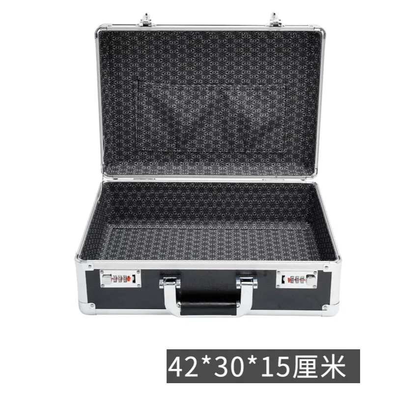 mallette rigide d'affaires avec serrure-boîte de sécurité de bureau coffre-fort pour documents pour fichiers, certificats, espèces, valise portable