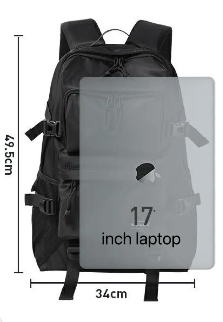 sac à dos pour homme de style décontracté, grande capacité, pour ordinateur portable 17 pouces, sac de voyage, sac d'école universitaire, bolso mochilas