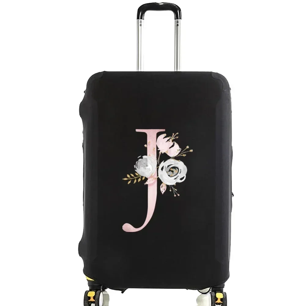 housse de protection élastique épaisse pour bagages, housse anti-poussière, anti-rayures, housse de valise, combinaison à fermeture éclair pour sac de 18 à 32 pouces, série fleur rose