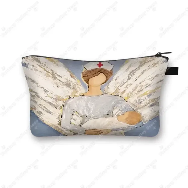étui à cosmétiques pour médecin et infirmière, stéthoscope médical, seringue, trousse de toilette, organisateur, sacs à cosmétiques pour femmes, trousse de maquillage pour hôpital ecg