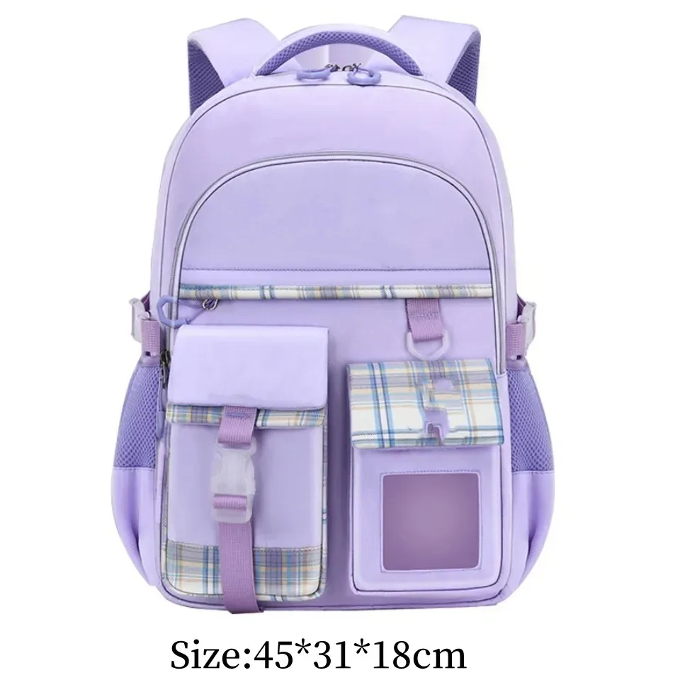 nouveau sac à dos léger et étanche pour filles et enfants de l'école primaire, sac à dos de protection de la colonne vertébrale de grande capacité pour filles