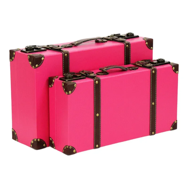 valise de boîte de rangement européenne vintage-vitrine de maison en bois, accessoire de photographie, organisateur de décor antique