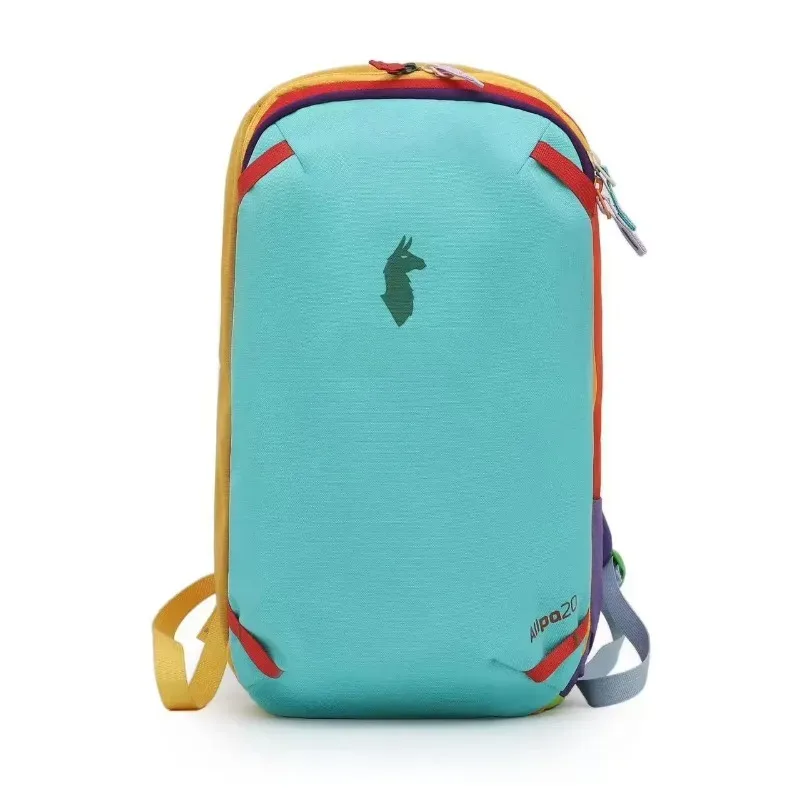 sac à dos double épaule durable aux couleurs vives dopaamine, design camel, idéal pour un usage quotidien et les voyages