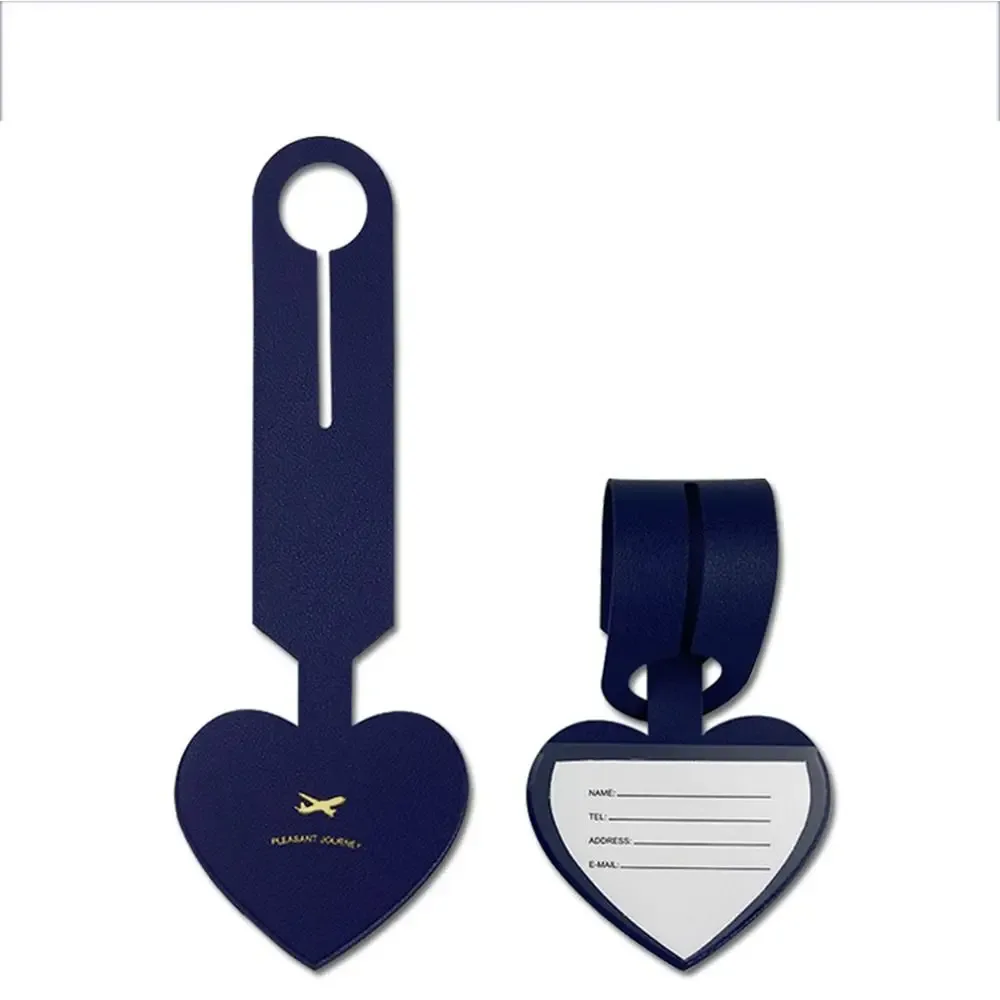 étiquette de valise d'avion en forme d'amour, étiquette de bagage en pu, accessoires de voyage, étiquette d'adresse, étiquettes de nom de bagage, carte d'embarquement