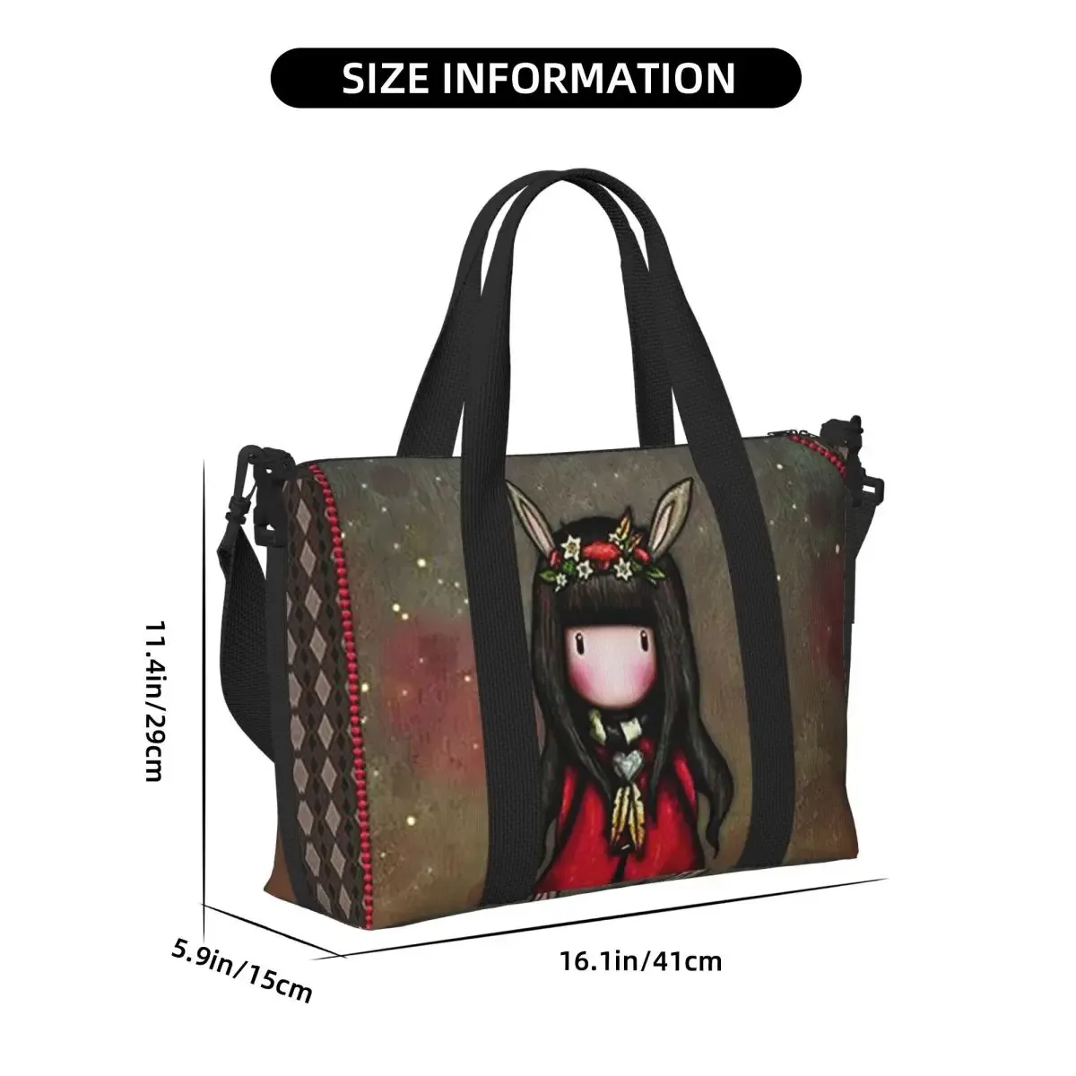 s-santoro-s g-gorjuss-s sac de voyage de plage sacs fourre-tout de grande capacité pour salle de sport yoga femmes shopping sac à bandoulière