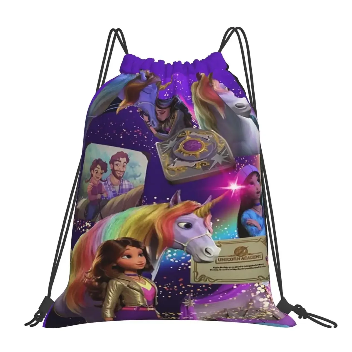 sacs à dos unicorn academy, sacs portables à cordon, sacs de sport, sacs à livres pour homme et femme, pour l'école