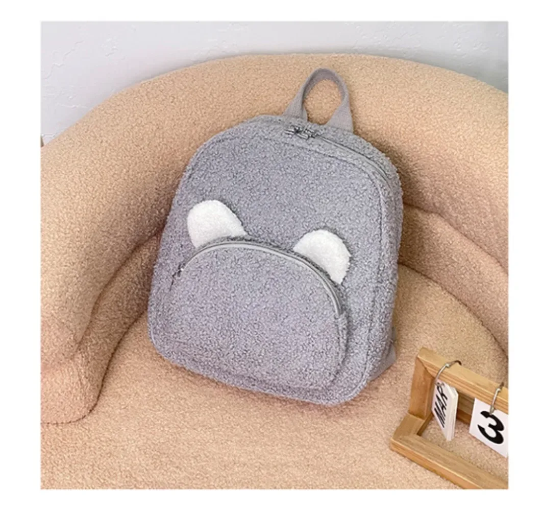 sac à dos ours en peluche pour femmes, sac de voyage doux, sac à dos mignon de dessin animé, sac cadeau pour enfants, sac à dos de loisirs à la mode avec oreilles d'ours