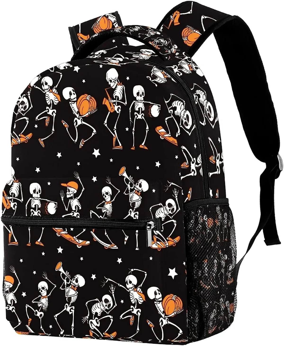 sacs à dos crâne et os pour garçons et filles, sac de livre d'école, voyage, randonnée, camping, sac à dos