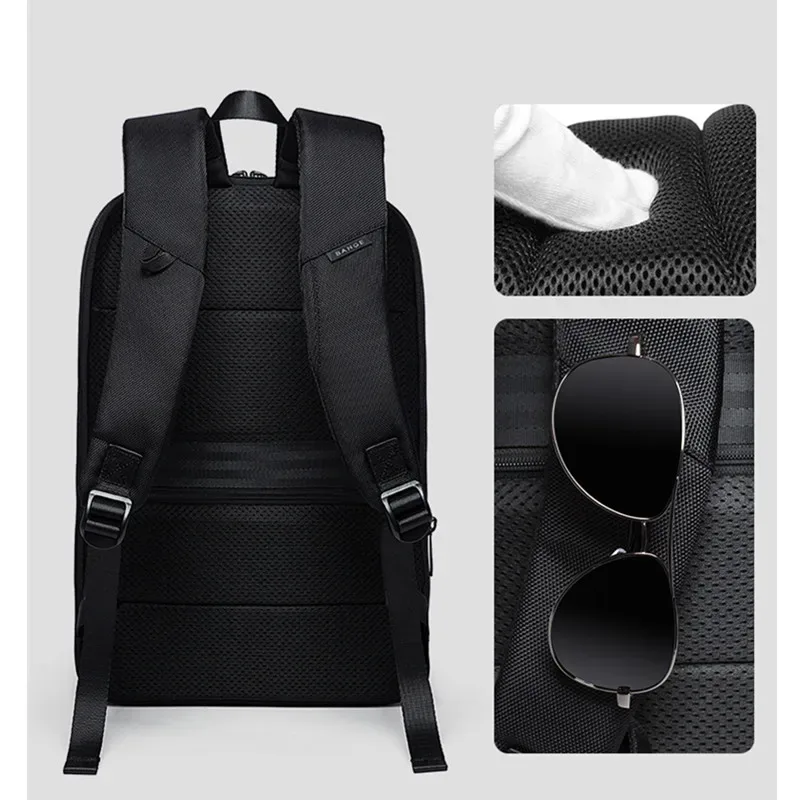 banger – sac à dos pour hommes d'affaires, sacoche étanche pour ordinateur portable 15.6 pouces, classique, à la mode, pour voyage, moto et motard, léger et évolutif