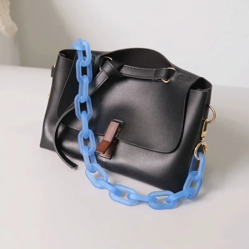 accessoires de sac à bandoulière en acrylique pour femmes, pièces détachables, chaîne de remplacement, bonbons, mignon, sangle mate, chaîne de poignée d'épaule, nouvelle mode