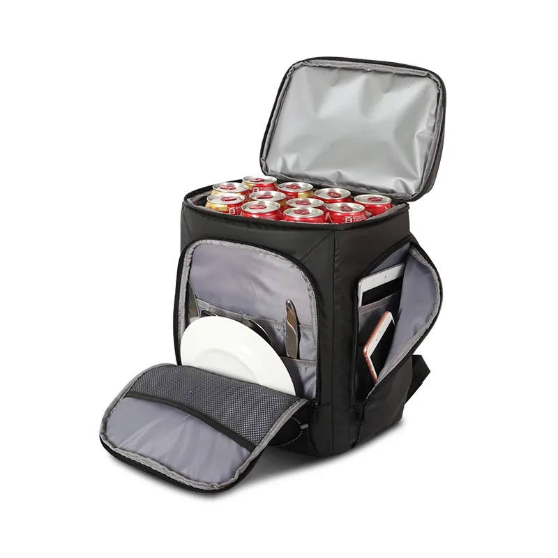 denuoniss 23l sac de réfrigérateur grande capacité 30 canettes isolation sac à dos refroidisseur voyage plage bière livraison de nourriture sac étanche