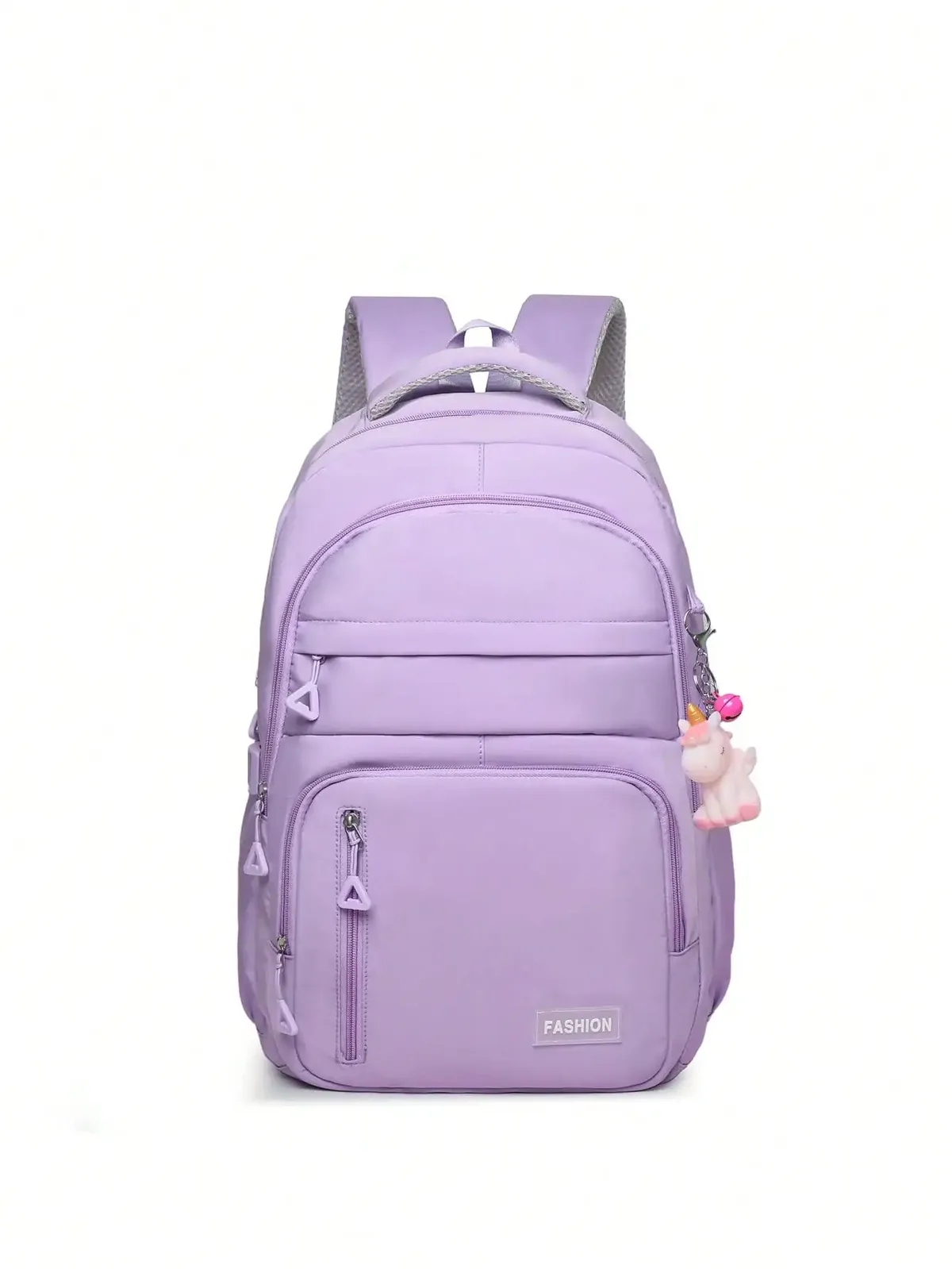 sac à dos tendance en nylon léger de couleur unie, multifonctionnel, grande capacité, pratique, idéal pour les étudiants, adapté à un usage quotidien