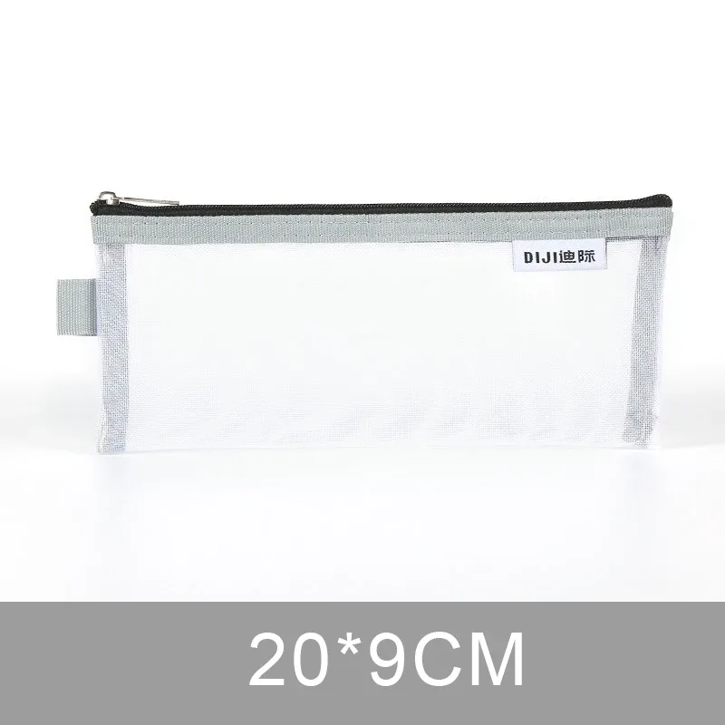 trousse de maquillage, sac à main d'école, étuis à crayons pour bureau, grande et petite trousse de toilette transparente en nylon pour étudiants