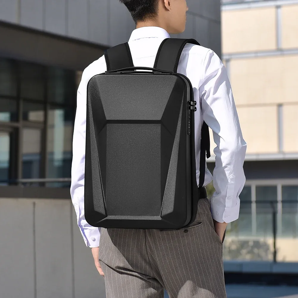 Sac à dos rigide pour ordinateur portable 17 pouces pour hommes, étanche, antivol, extensible, verrouillage TSA, sac de jeu, sac à dos d'affaires de luxe, Charge USB
