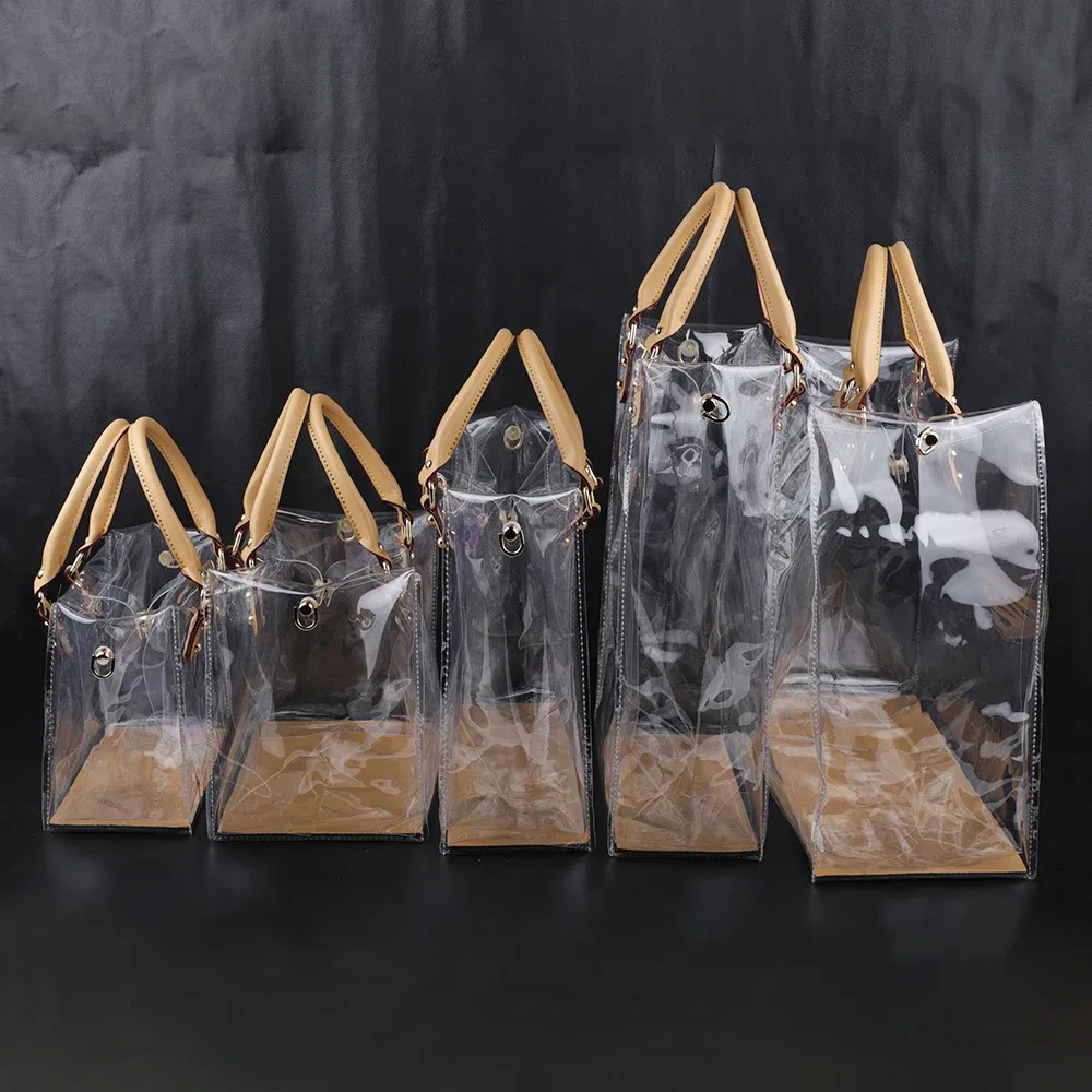 sac fourre-tout transparent en tpu pour femmes, kit de fabrication de sacs à main de grande capacité, sac à bandoulière fait à la main, sac cadeau, accessoires de voyage