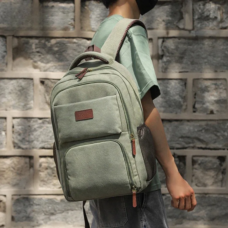 sac à dos pour hommes à la mode sac à dos en toile décontracté haut de gamme pour femmes sac à dos pour ordinateur portable de grande capacité cartable simple et durable