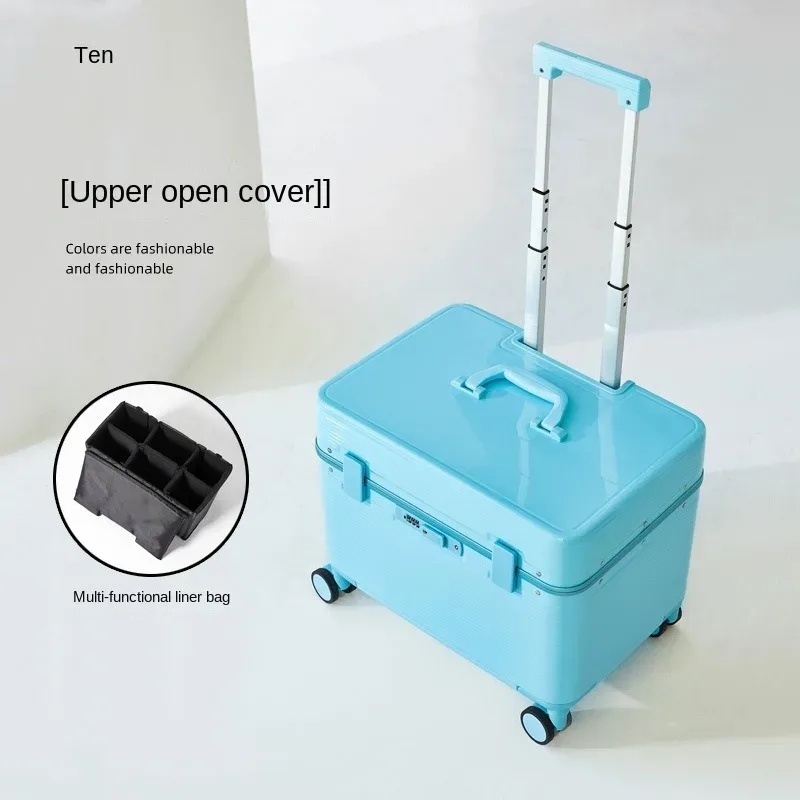 top flip photographie cadre en aluminium valise de voyage boîtier de chariot instrument de beauté bagages 20/ 24 pouces valise de cabine