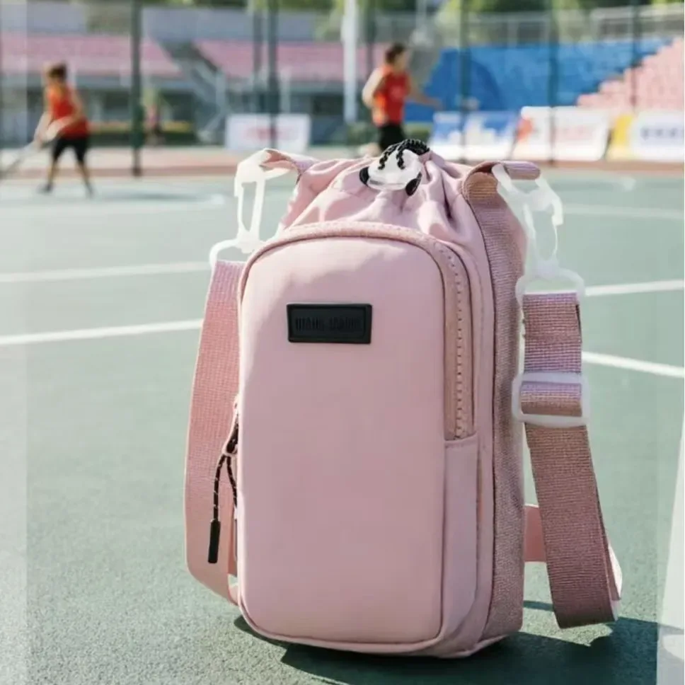 sac de transport portable pour bouteille d'eau en tissu oxford, multifonctionnel, bandoulière, protection pour tasse, design simple, sac de rangement de voyage