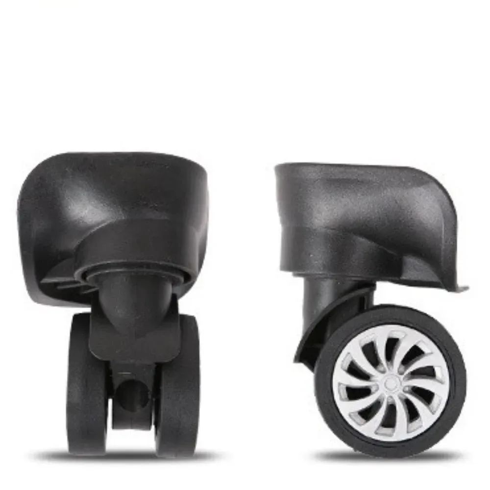 4 roues universelles pour valise, roulettes pivotantes à 360 degrés, pièces de rechange, roulettes silencieuses noires pour valise à roulettes